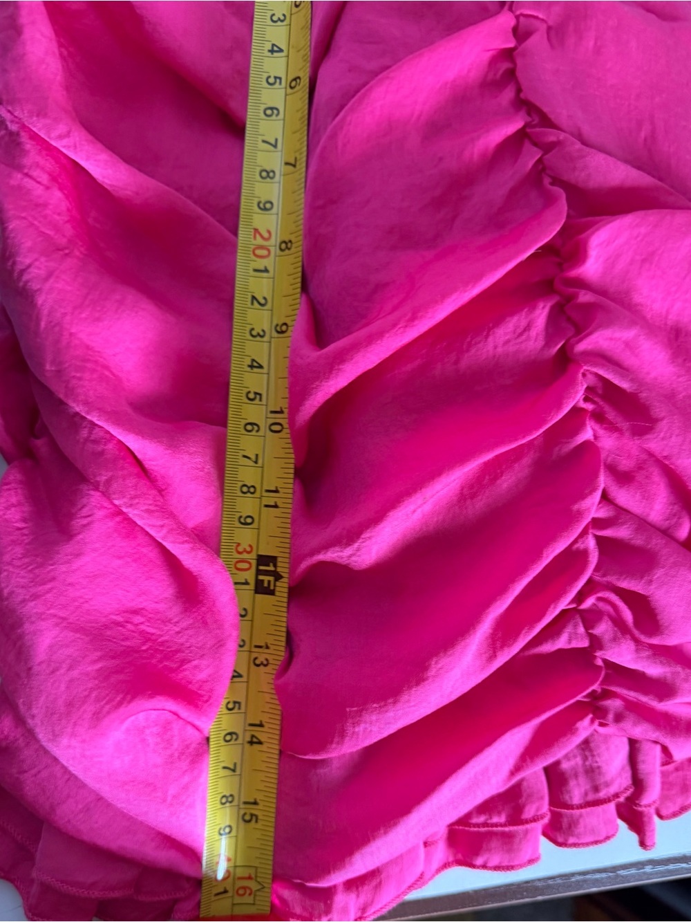 Pink Ruffled Ruched Mini Skirt - Picture 5 of 5